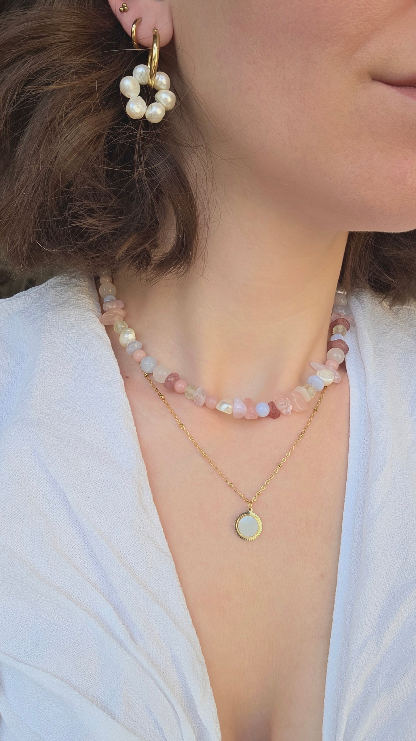 SOFT BLOOM · Multicolor Edelsteinkette