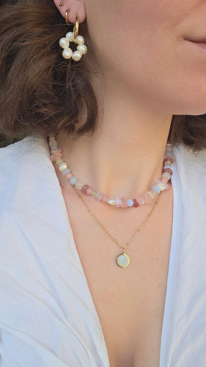 SOFT BLOOM · Multicolor Edelsteinkette