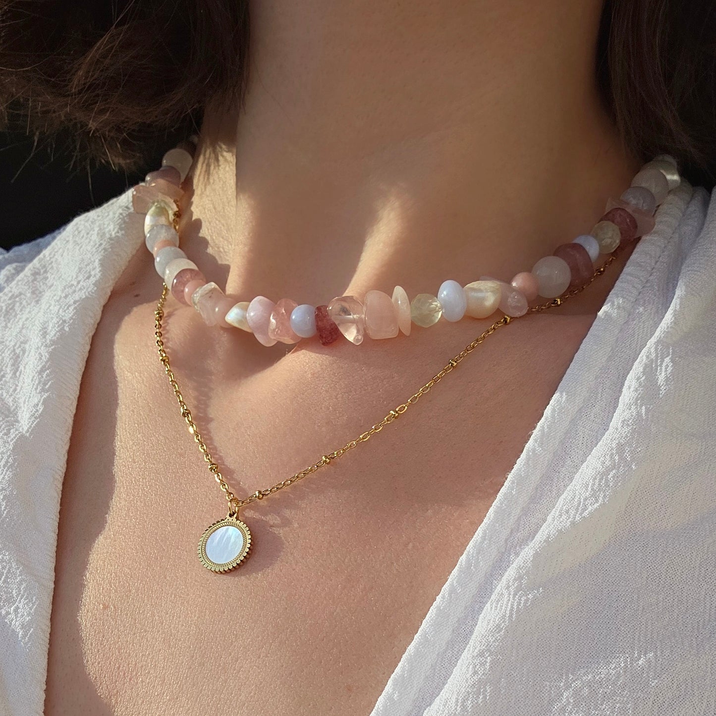 SUNLIT PEARL · Perlmutt Halskette