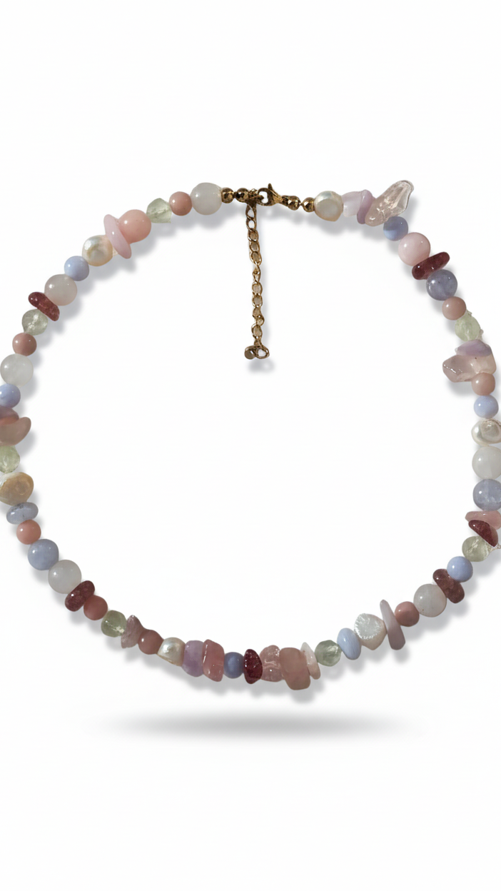 SOFT BLOOM · Multicolor Edelsteinkette