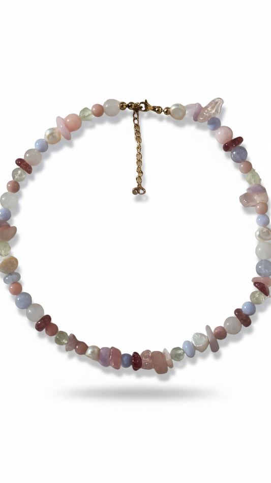 SOFT BLOOM · Multicolor Edelsteinkette