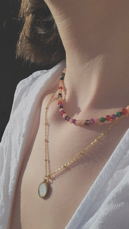 INNER DIVE · Multicolor Edelsteinkette