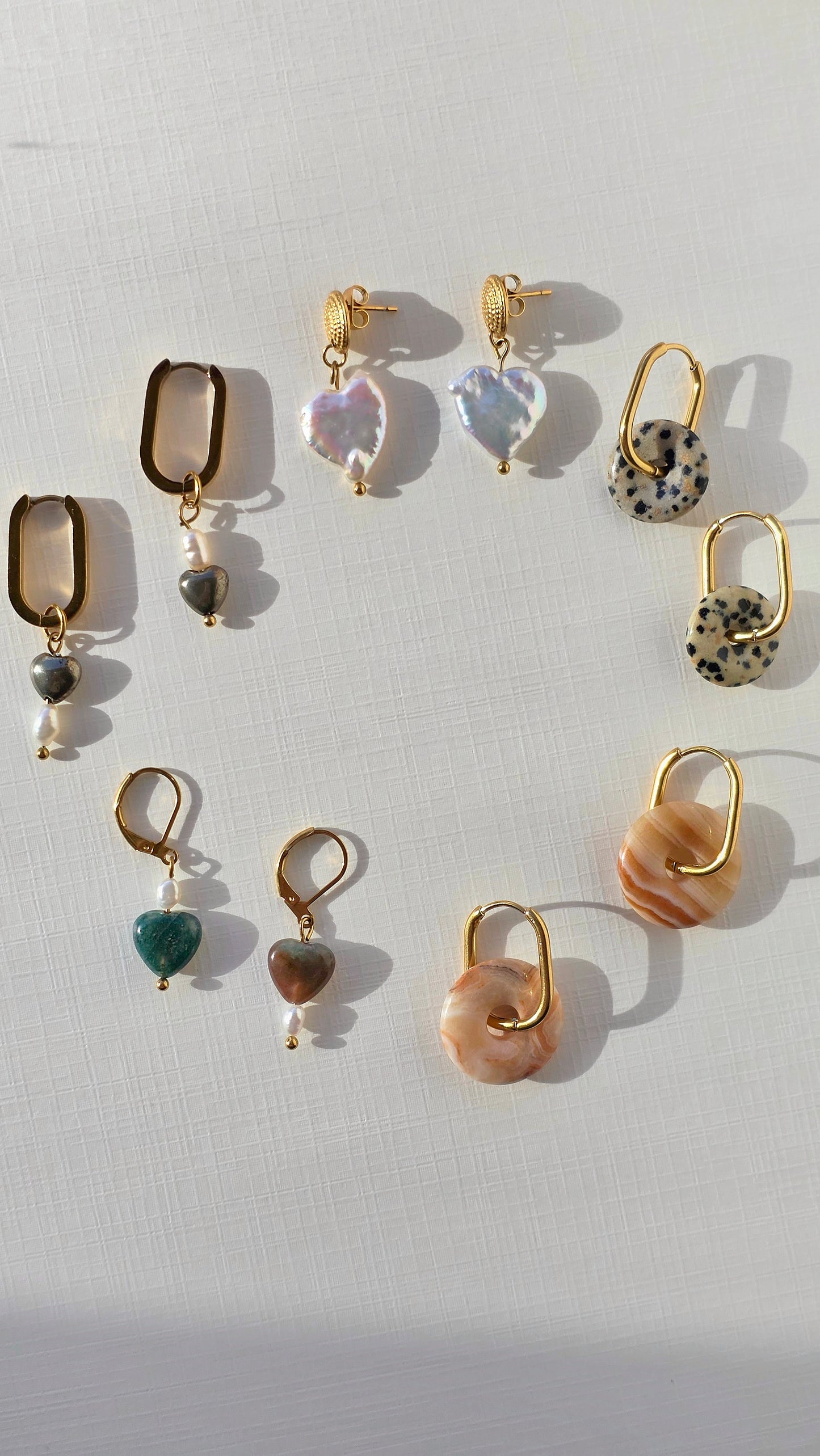 HEART OF GOLD · Edelsteinohrringe