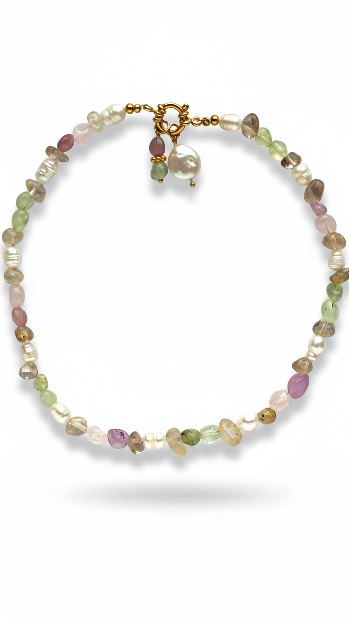 SPRING GLOW 𖦹 Multicolor Edelsteinkette