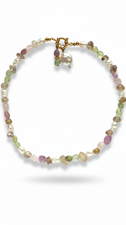 SPRING GLOW 𖦹 Multicolor Edelsteinkette