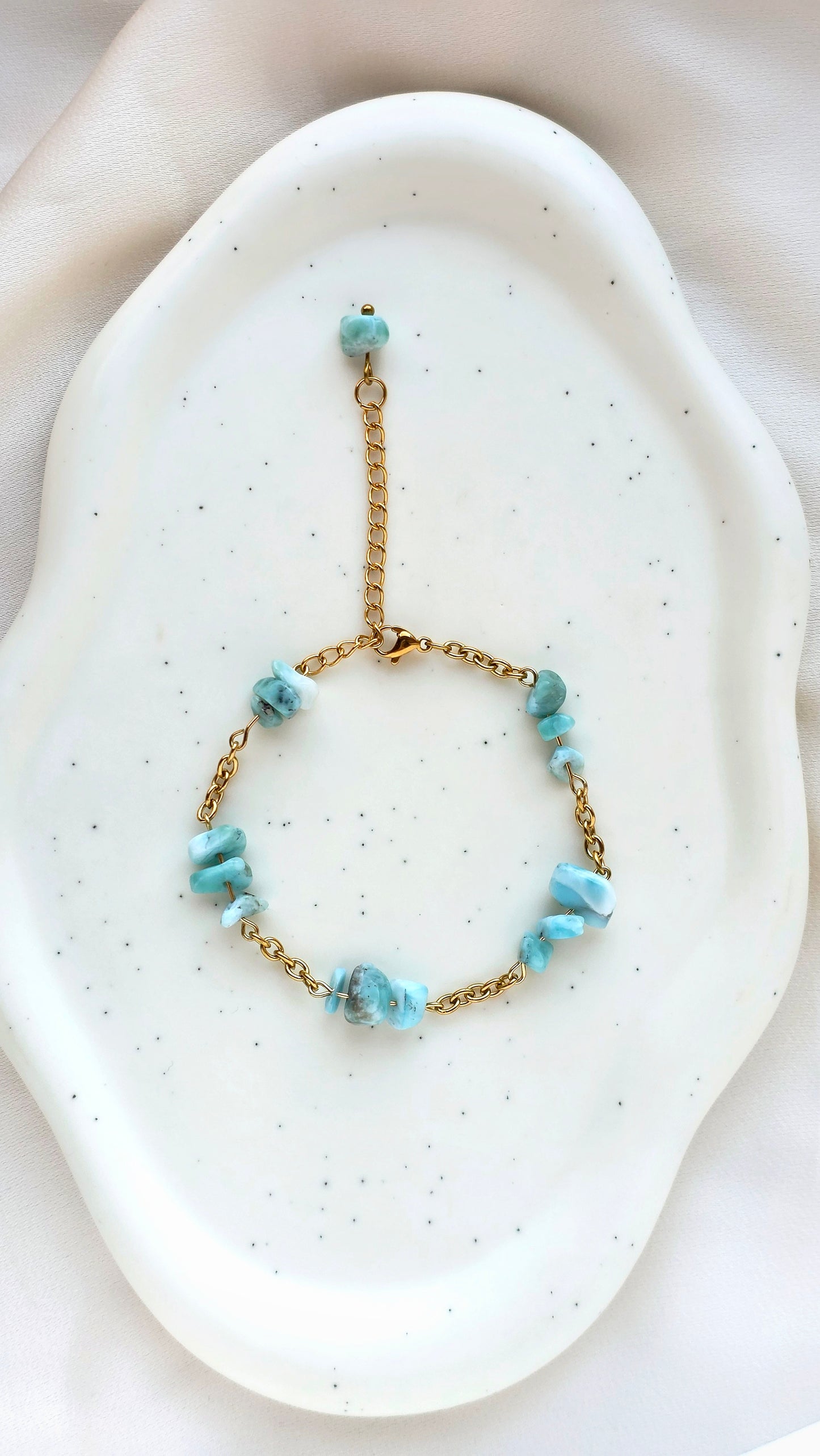 DEEP BLUE 𖦹 Larimar Armband