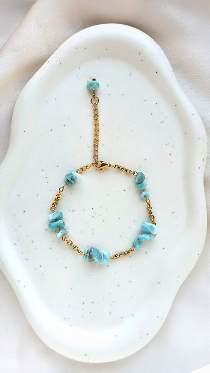 DEEP BLUE 𖦹 Larimar Armband