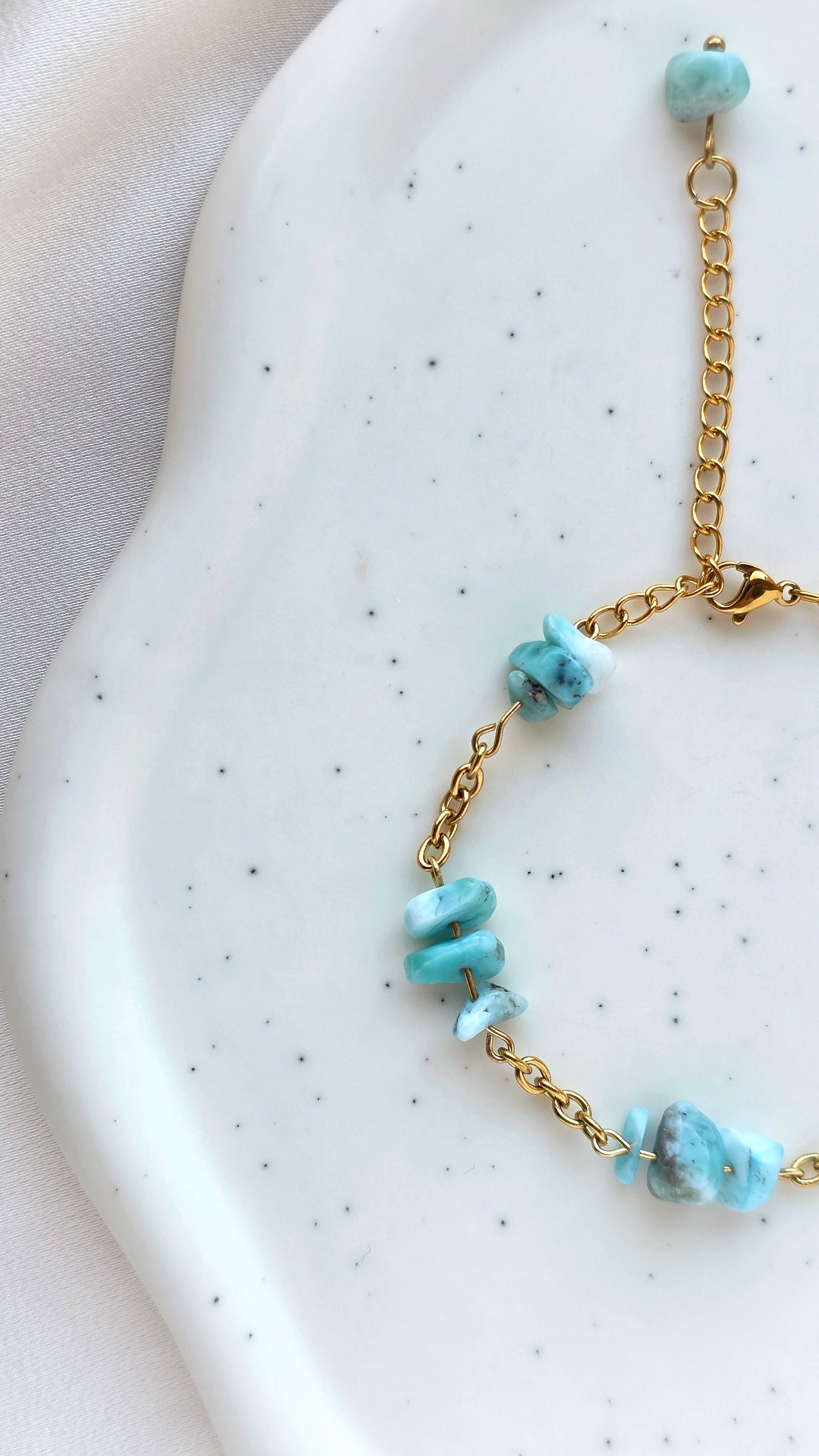 DEEP BLUE 𖦹 Larimar Armband
