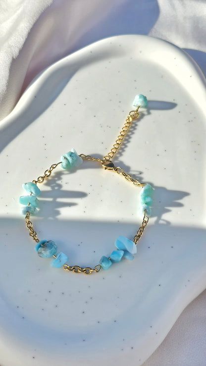 DEEP BLUE 𖦹 Larimar Armband