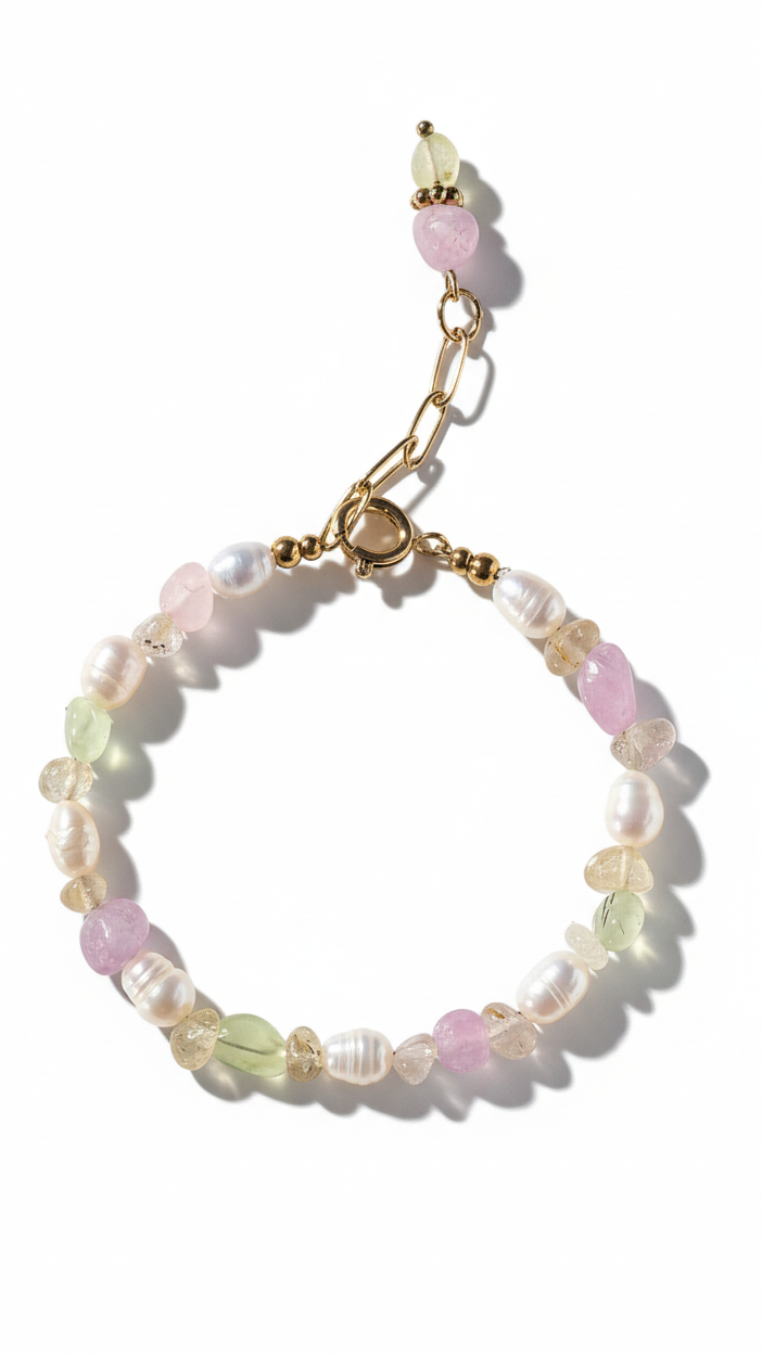 SPRING GLOW 𖦹 Edelstein Armband