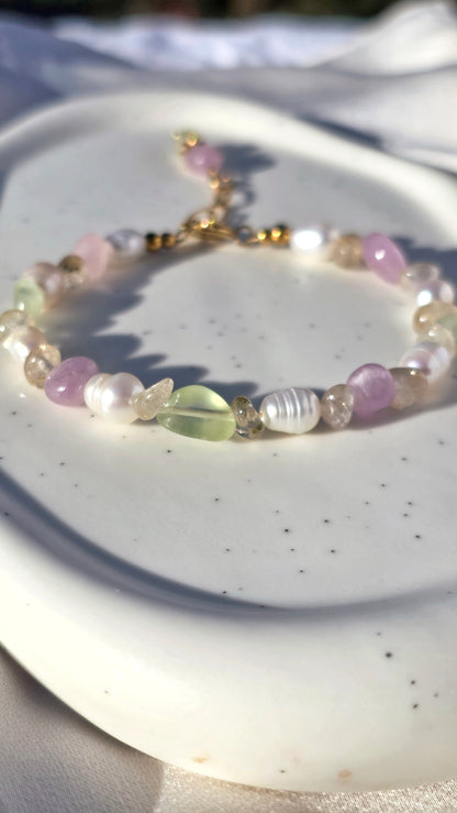 SPRING GLOW 𖦹 Edelstein Armband