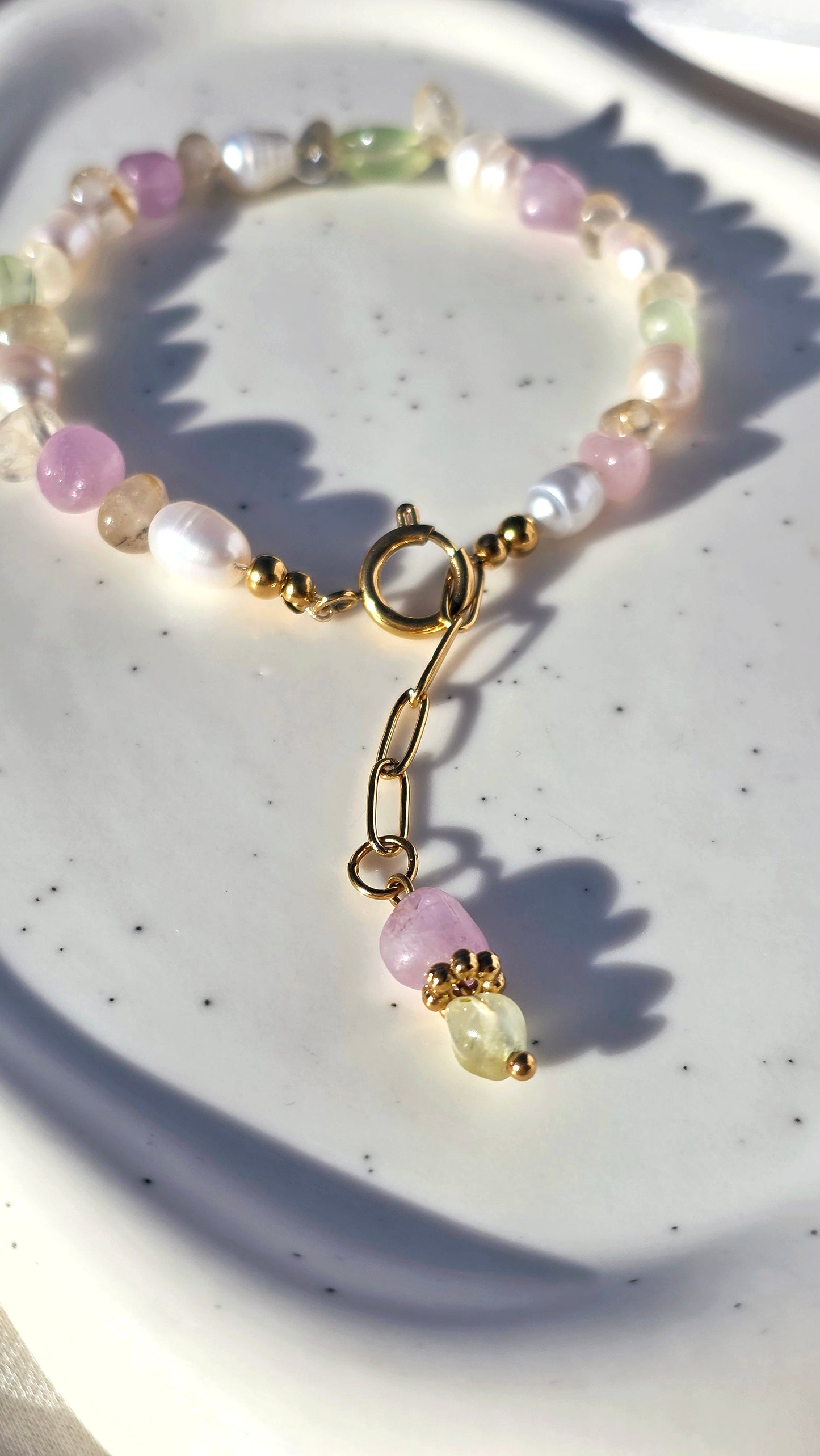 SPRING GLOW 𖦹 Edelstein Armband