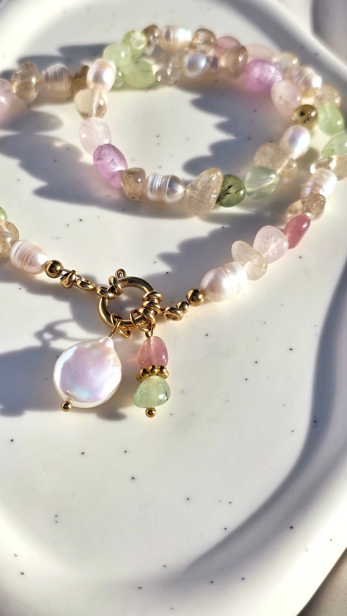 SPRING GLOW 𖦹 Multicolor Edelsteinkette