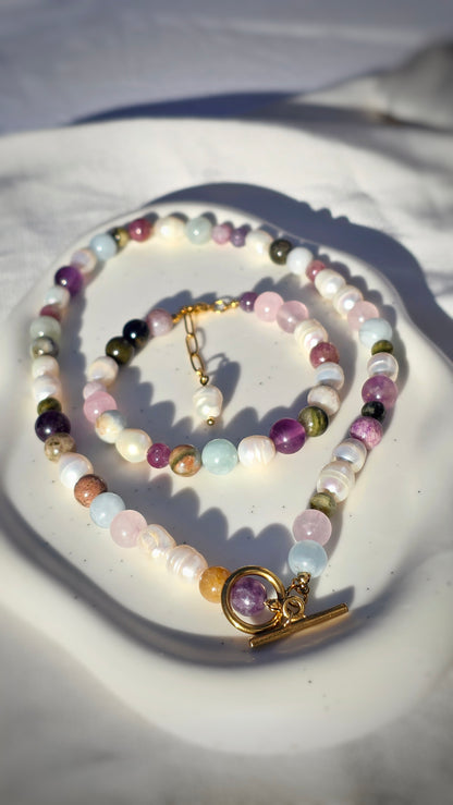 CONNECTION 𖦹 Multicolor Edelstein Armband