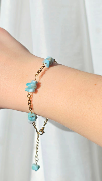 DEEP BLUE 𖦹 Larimar Armband