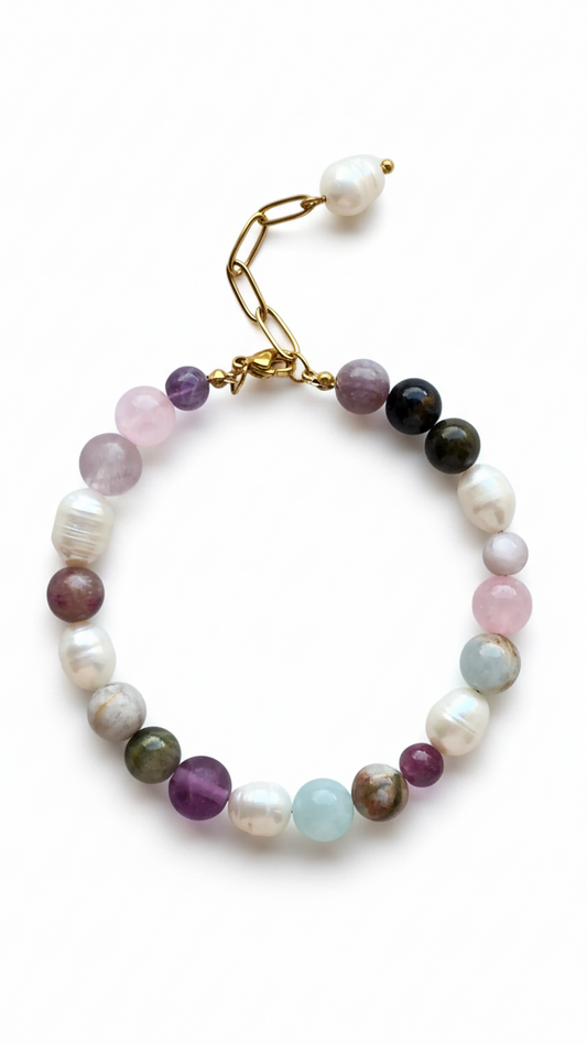 CONNECTION  · Multicolor Edelstein Armband