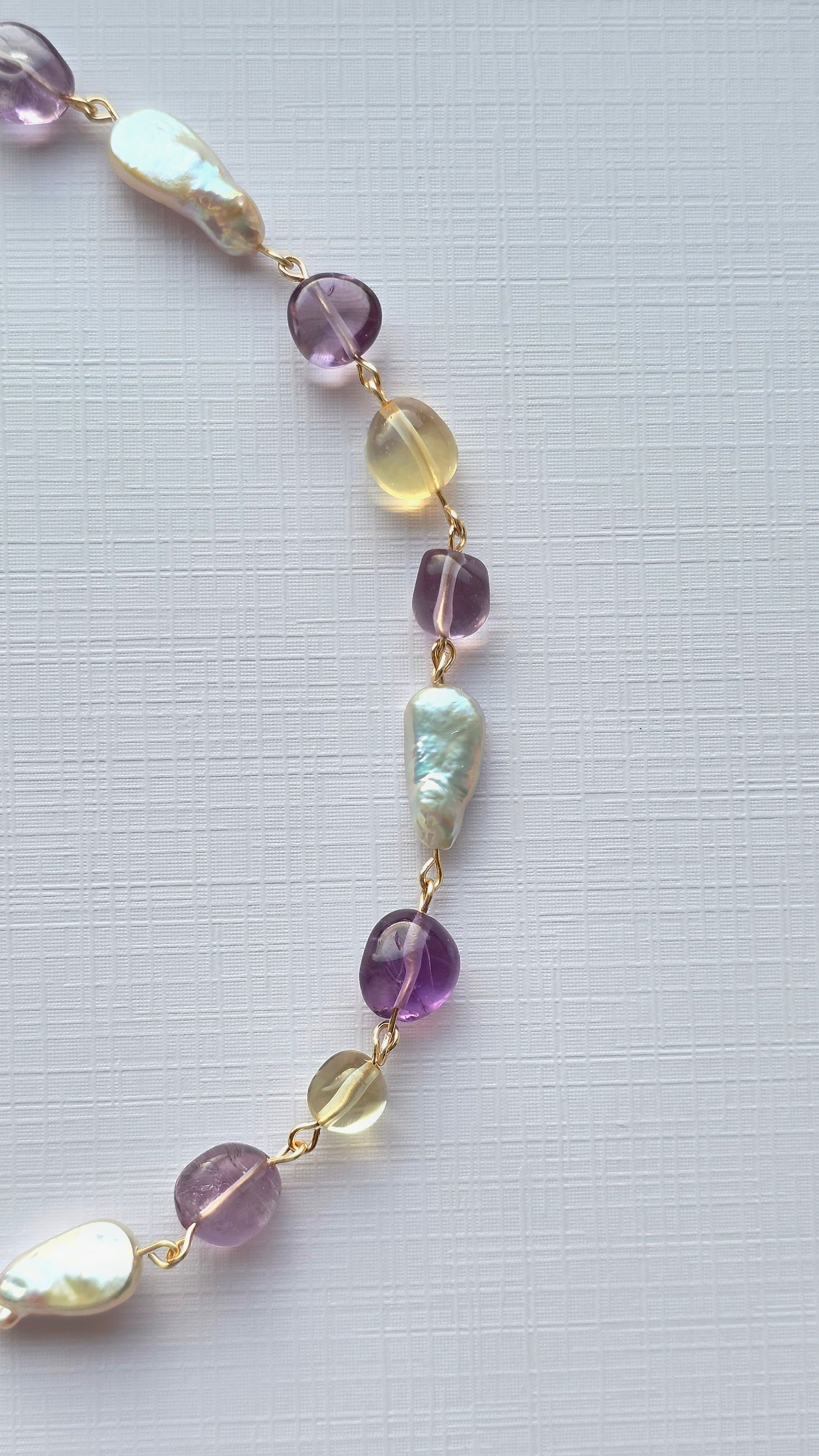 GOLDEN AMETHYST 𖦹 Edelsteinkette