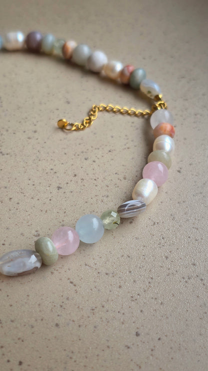 SOFT HORIZON 𖦹 Multicolor Edelsteinkette