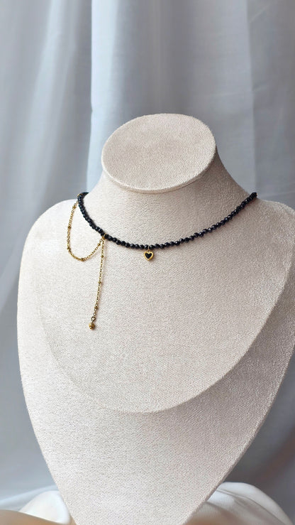 BLACK CHOKER 𖦹 Edelsteinkette