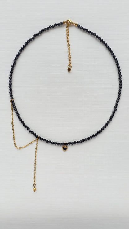 BLACK CHOKER 𖦹 Edelsteinkette
