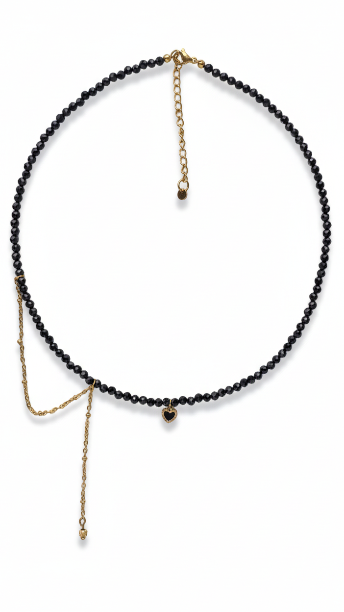 BLACK CHOKER 𖦹 Edelsteinkette