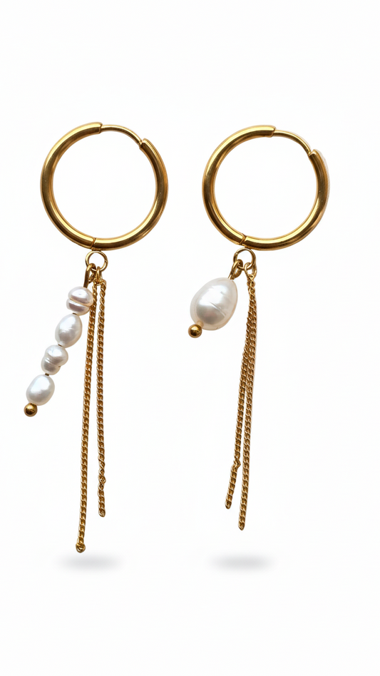 GOLDEN MOTION · Perlenohrringe