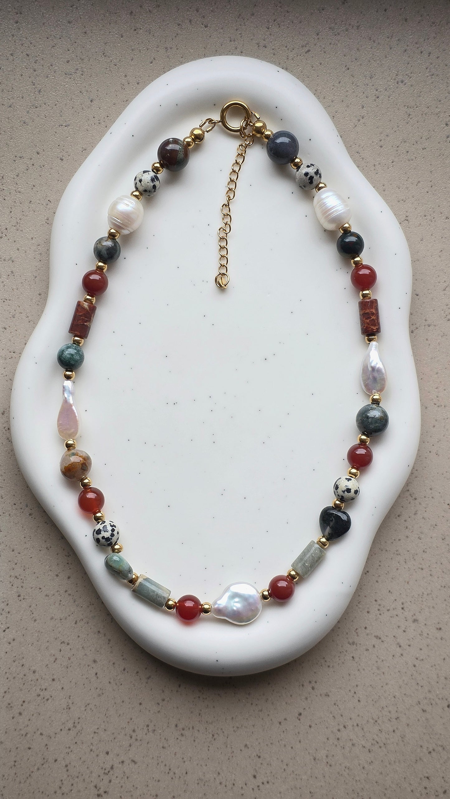 ELEMENTS 𖦹 Multicolor Edelsteinkette