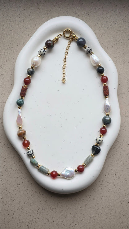 ELEMENTS 𖦹 Multicolor Edelsteinkette
