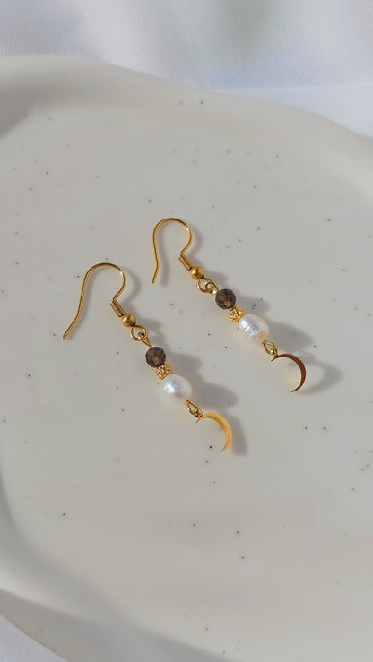 GOLDEN MOON · Edelsteinohrringe