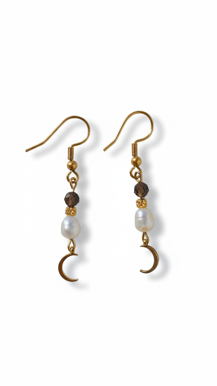 GOLDEN MOON · Edelsteinohrringe