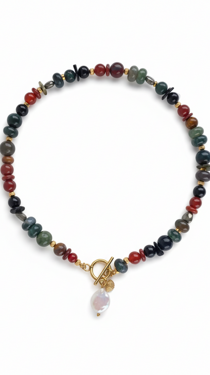 BOHO EARTH 𖦹 Multicolor Edelsteinkette