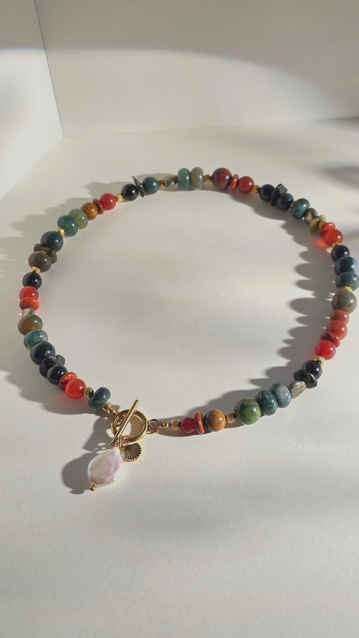 BOHO EARTH 𖦹 Multicolor Edelsteinkette