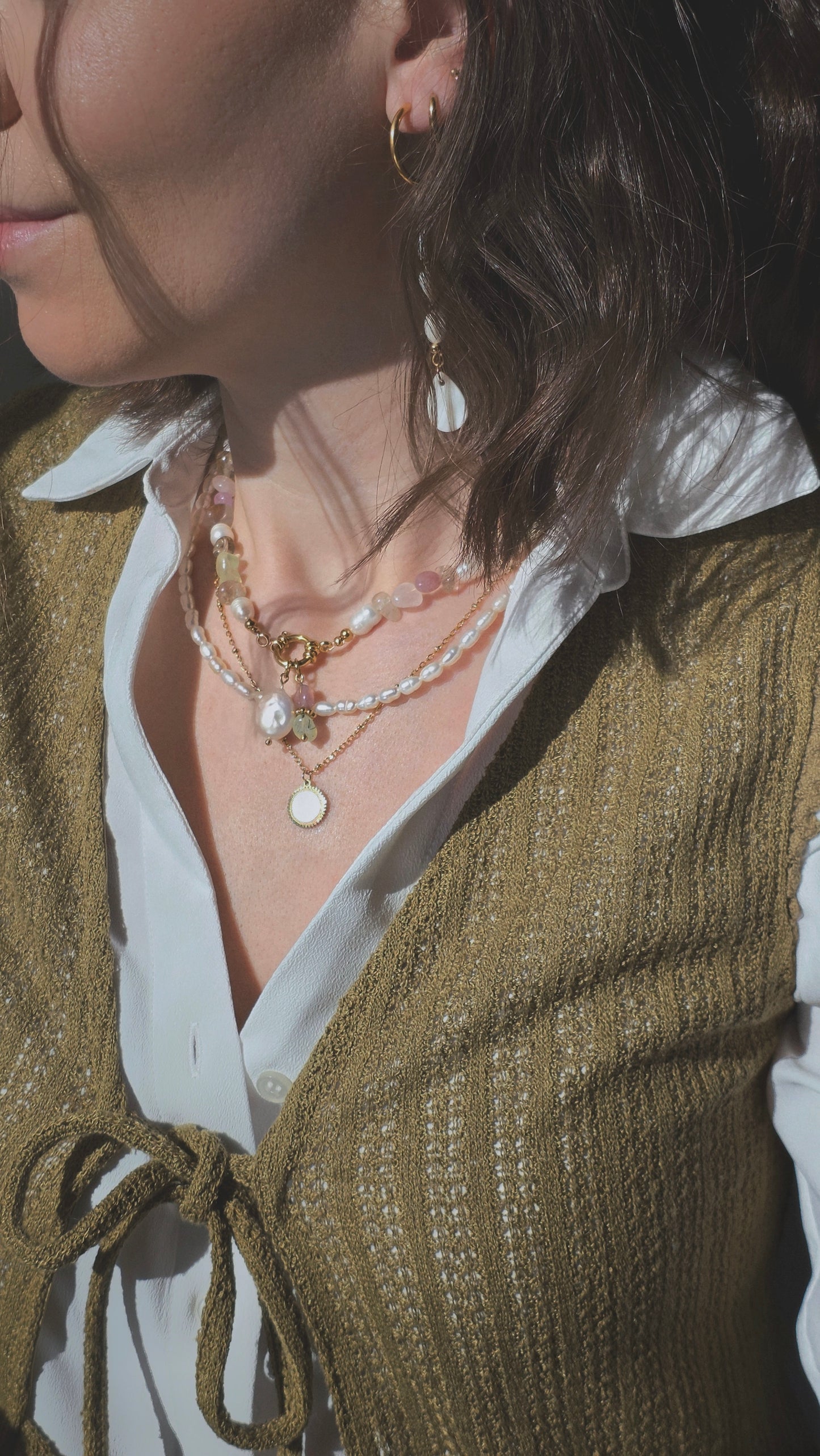 PURE PEARLS 𖦹 Süßwasserperlenkette