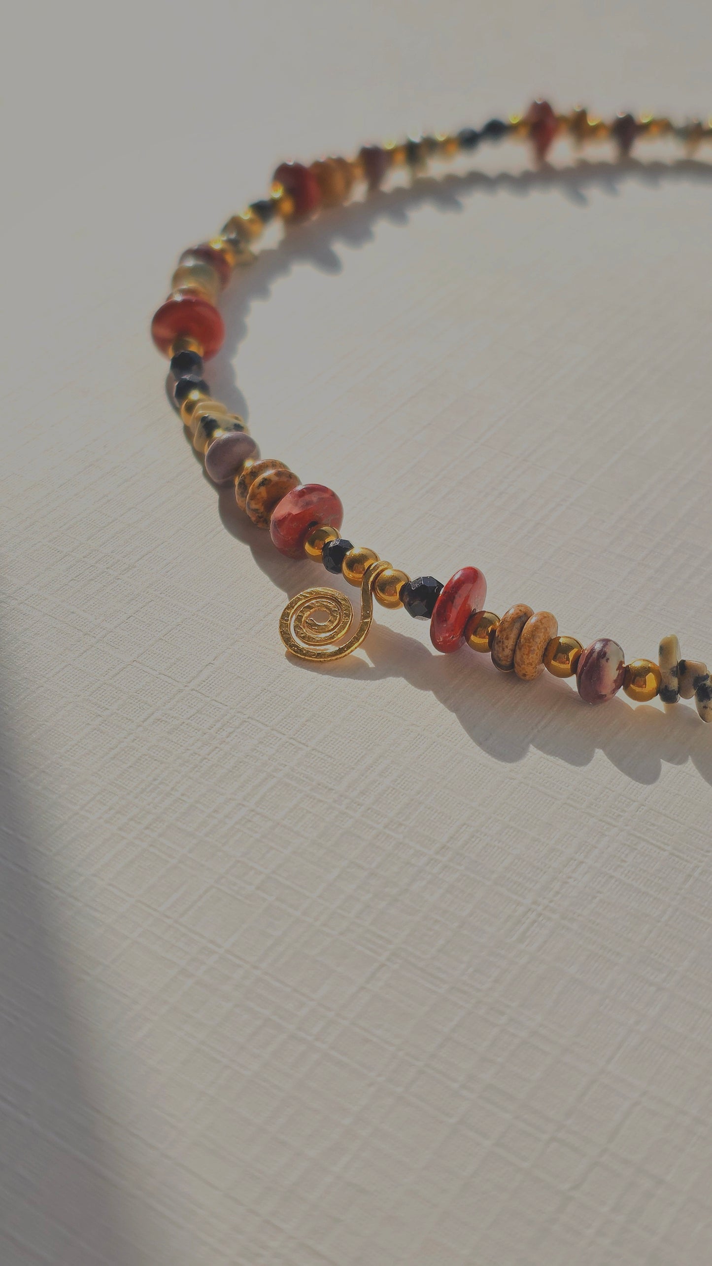 EARTH SPIRAL 𖦹 Multicolor Edelsteinkette