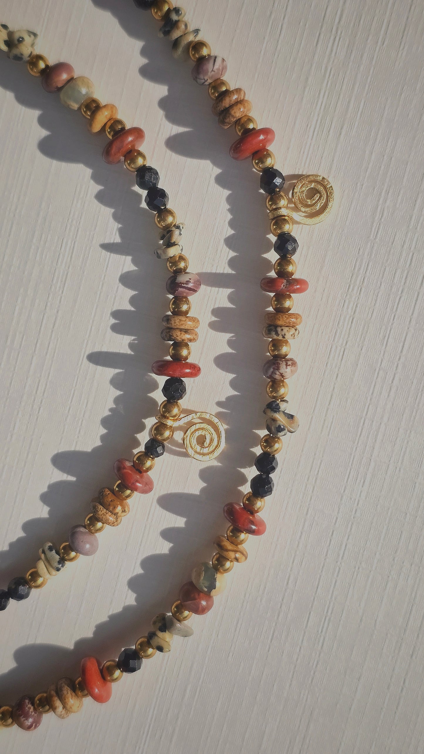 EARTH SPIRAL 𖦹 Multicolor Edelsteinkette