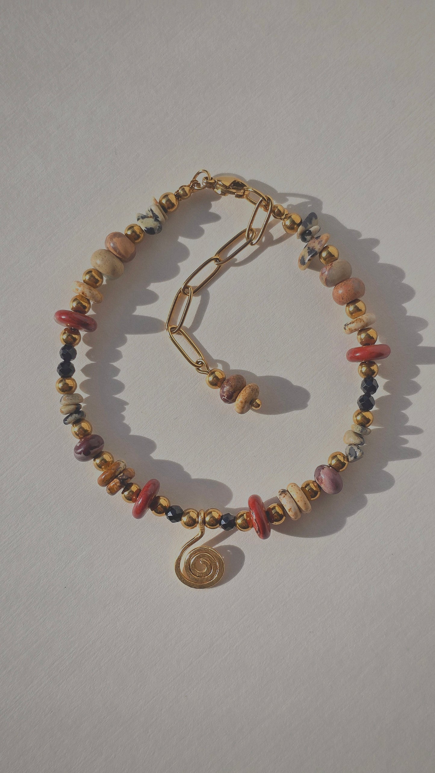EARTH SPIRAL 𖦹 Multicolor Edelstein Armband