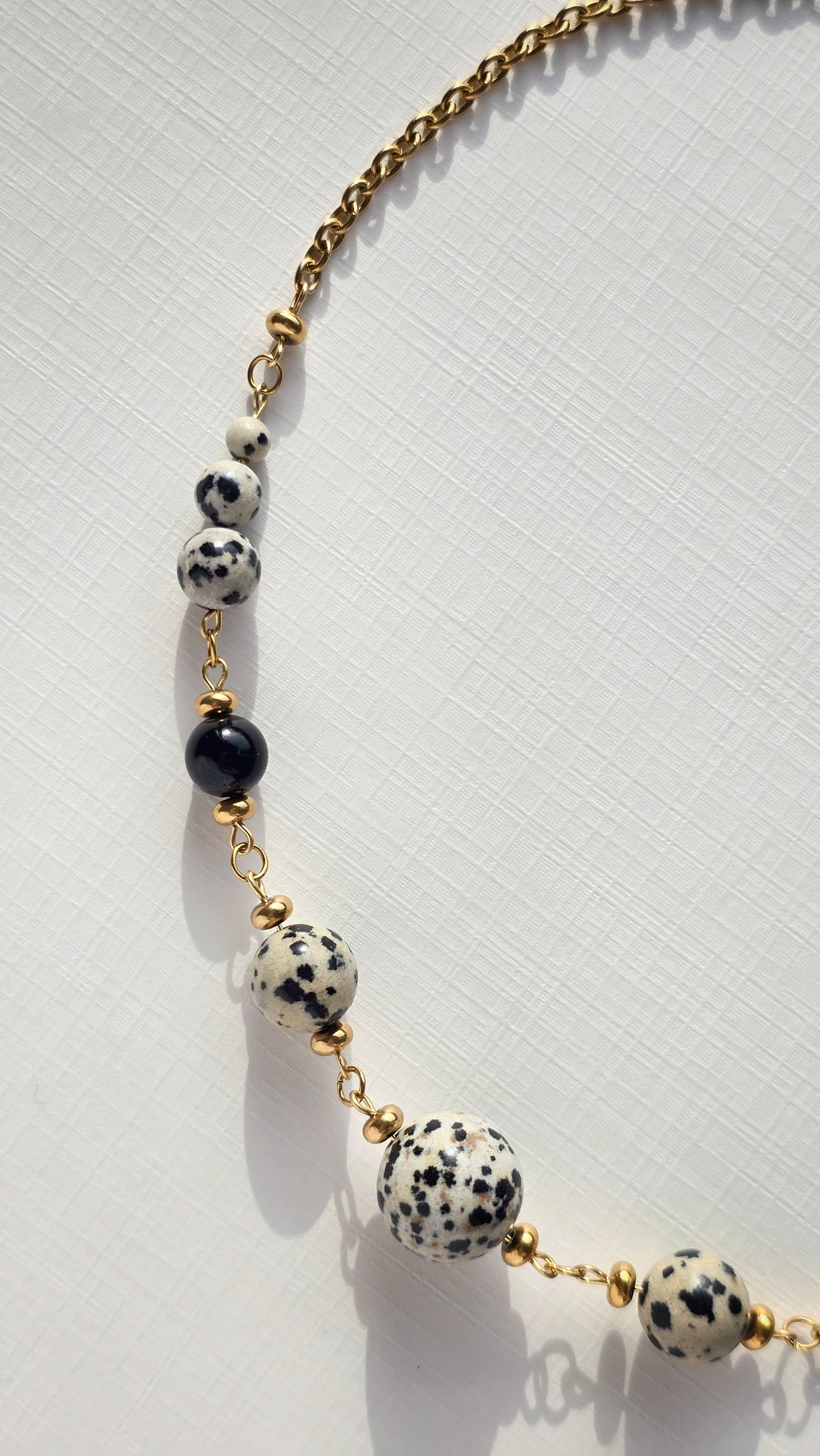 DALMATIAN NOIR 𖦹 Edelsteinkette