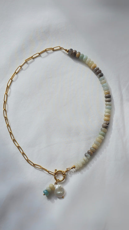 OCEAN BALANCE 𖦹 Multicolor Edelsteinkette
