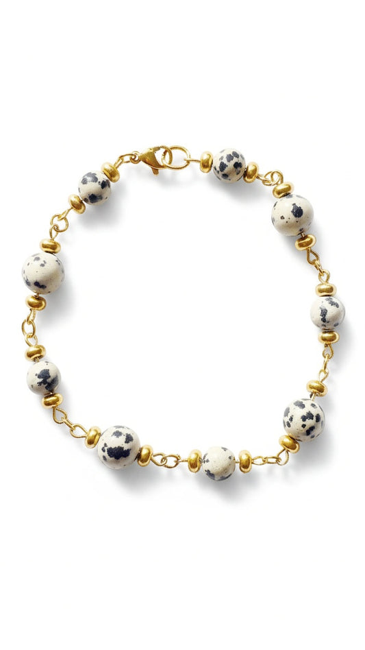 DALMATIAN BALANCE 𖦹 Edelstein Armband
