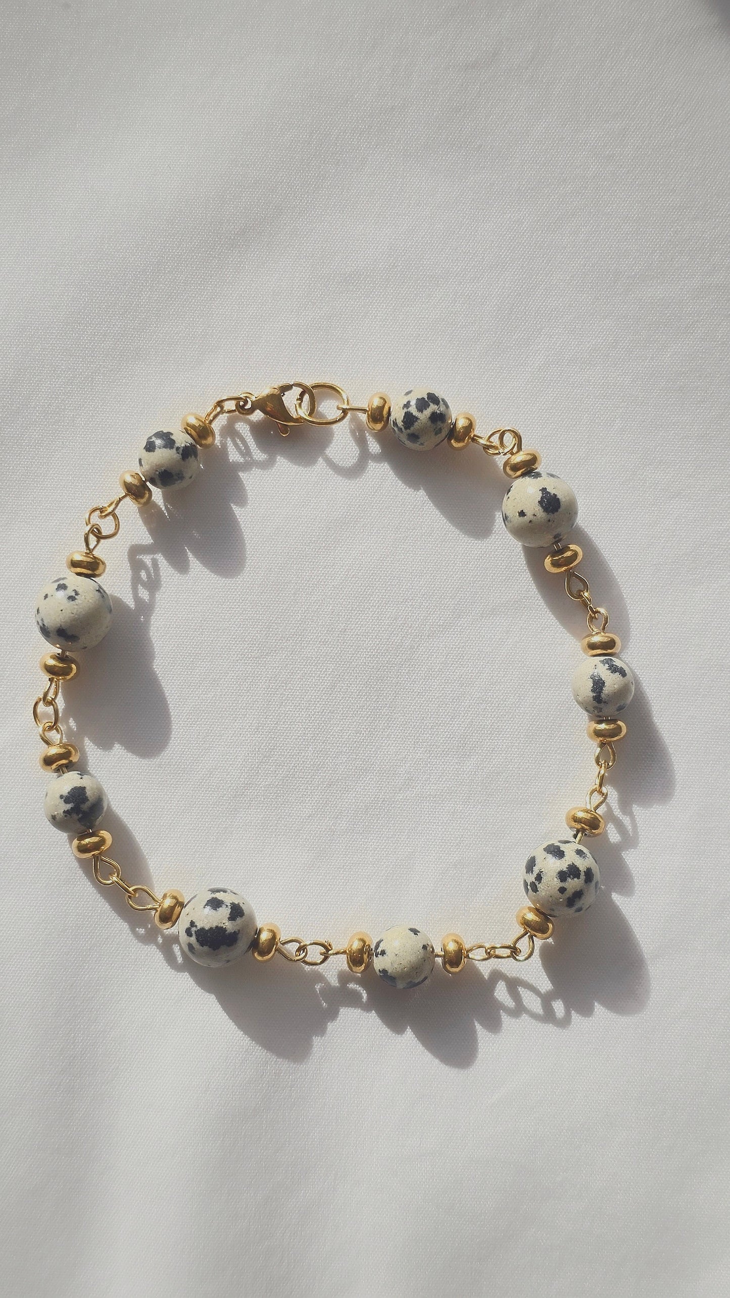 DALMATIAN BALANCE 𖦹 Edelstein Armband