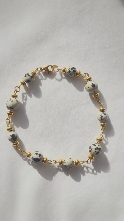DALMATIAN BALANCE 𖦹 Edelstein Armband