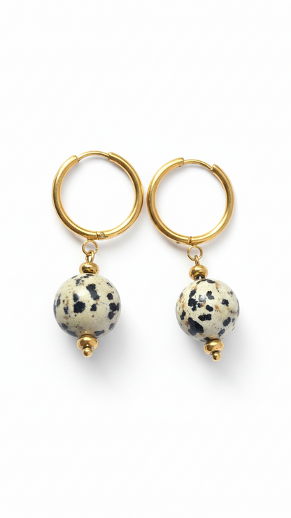 DALMATIAN STATEMENT 𖦹 Edelstein Ohrringe