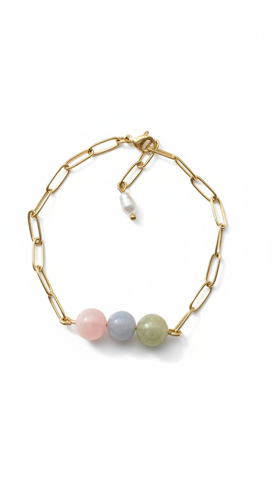 PASTEL BUBBLE 𖦹 Edelstein Armband