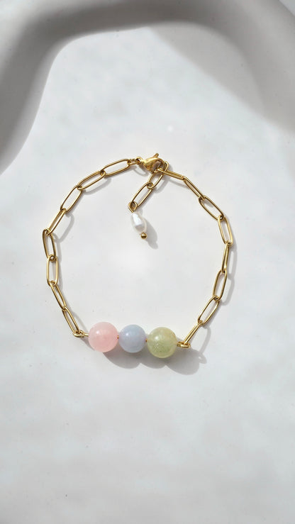PASTEL BUBBLE 𖦹 Edelstein Armband