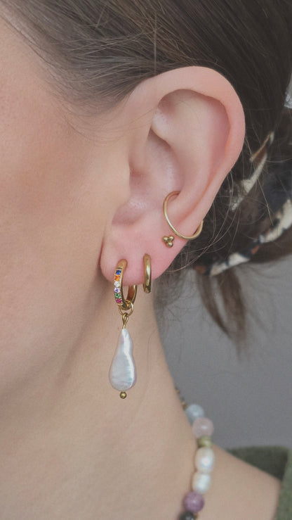 LUMÉA PEARL HOOPS 𖦹 Perlenohrringe