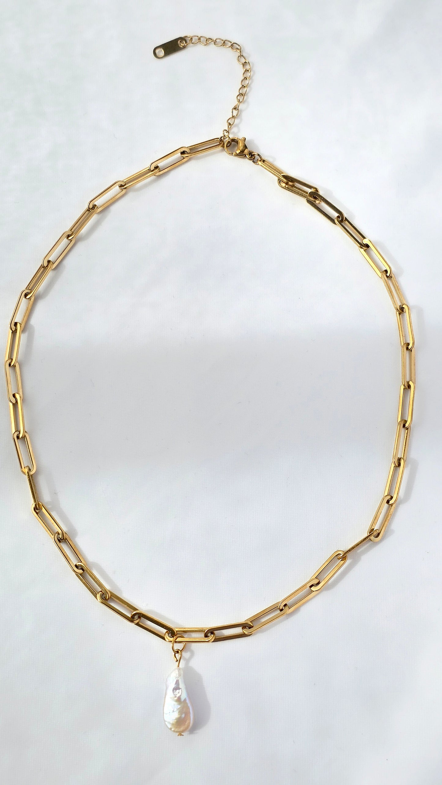 BASE NECKLACE 𖦹 Flat Link Chain