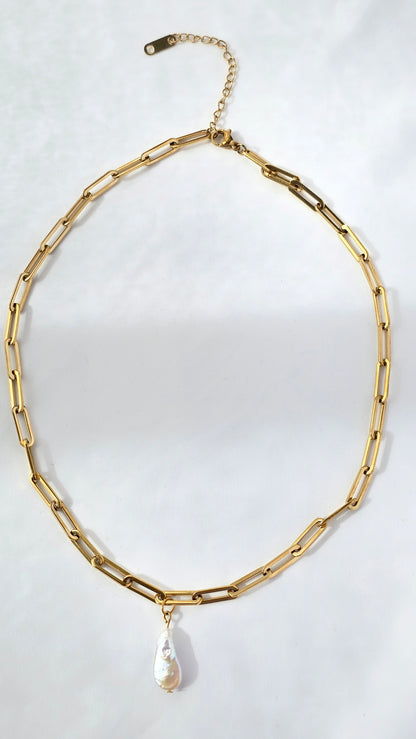 BASE NECKLACE 𖦹 Flat Link Chain