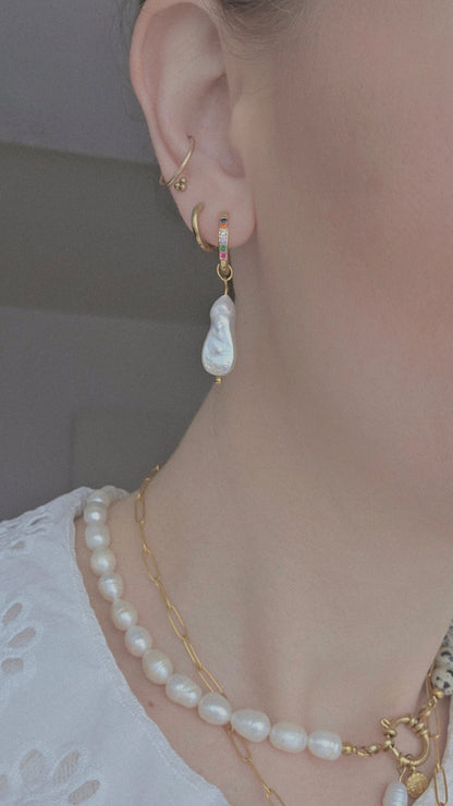 LUMÉA PEARL HOOPS 𖦹 Perlenohrringe