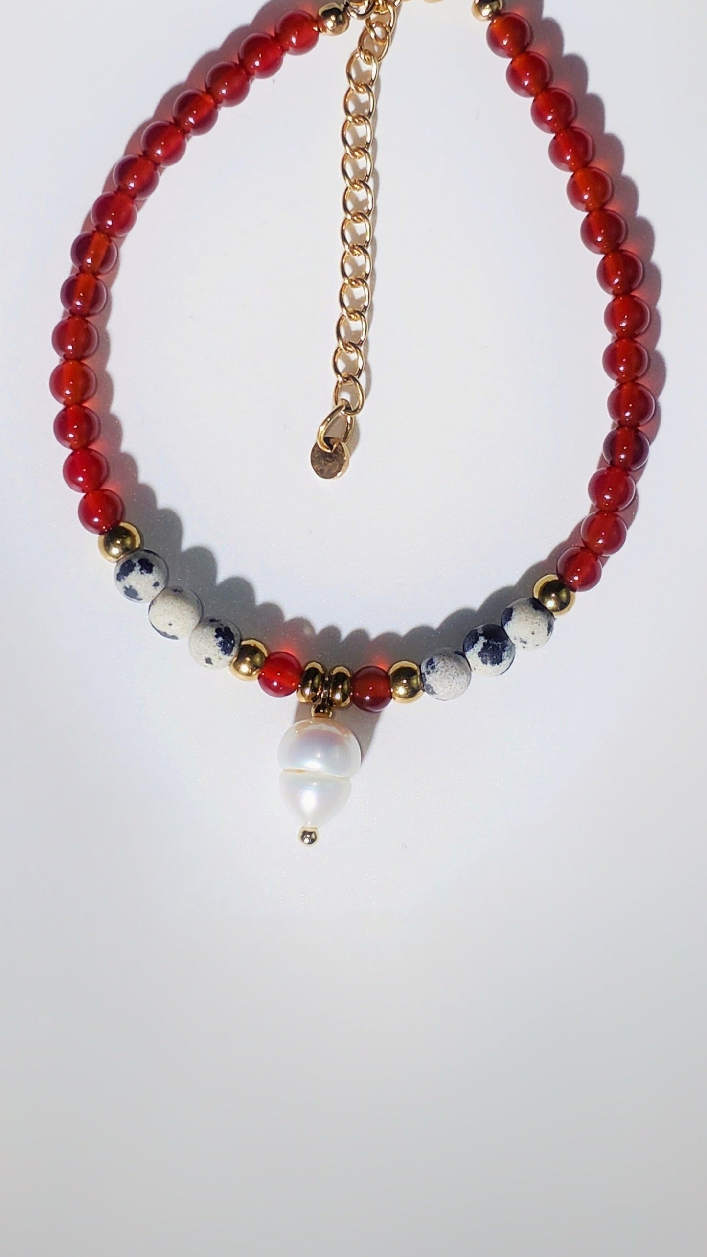 NEW YEAR FOCUS · Karneol, Dalmatiner Jaspis & Süßwasserperle