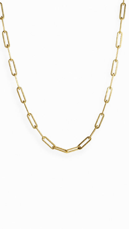 BASE NECKLACE 𖦹 Flat Link Chain